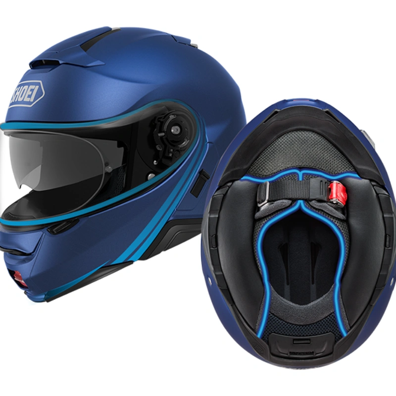 Shoei Neotec II Bluetooth motorcycle helmet front and up side
