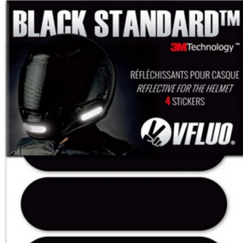 VFLUO 3M REFLECTIVE COLORS 15 x 20 cm sheet Universal adhesive DIY kit for Helmet/Motorbike/Scooter/Bike 3M Technology Black 