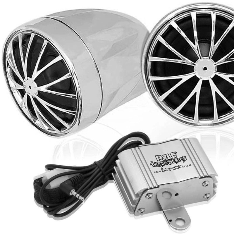 Image of Pyle PLMCA30 400 Watts Motorcycle Mount Amplifier with Dual Speakers