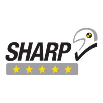 Helmet showing SHARP rating certification standard
