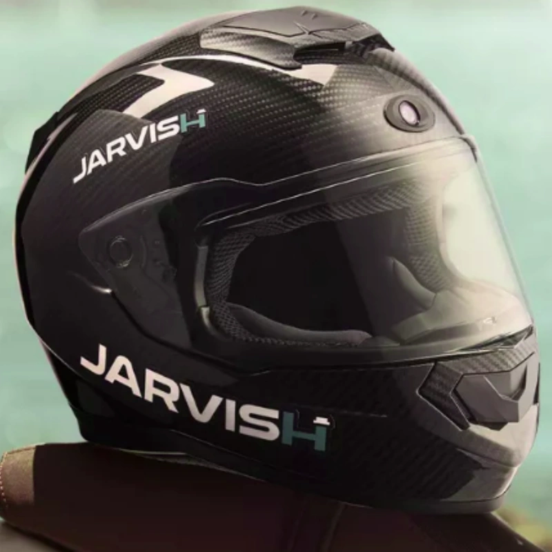 Image of JARVISH X AR Smart Helmet kept on bike