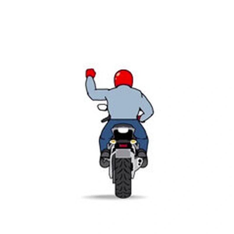 right turn hand gesture for bikers
