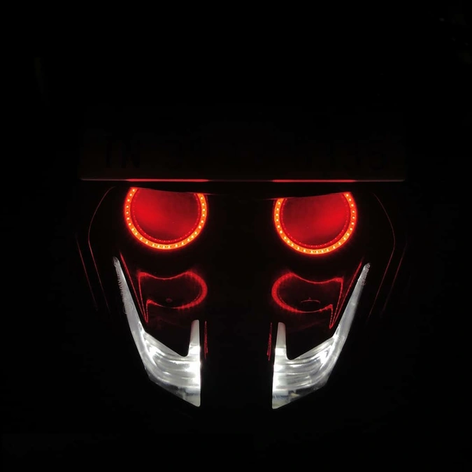 KTM 125 200 390 Red LED Angel Light headlight
