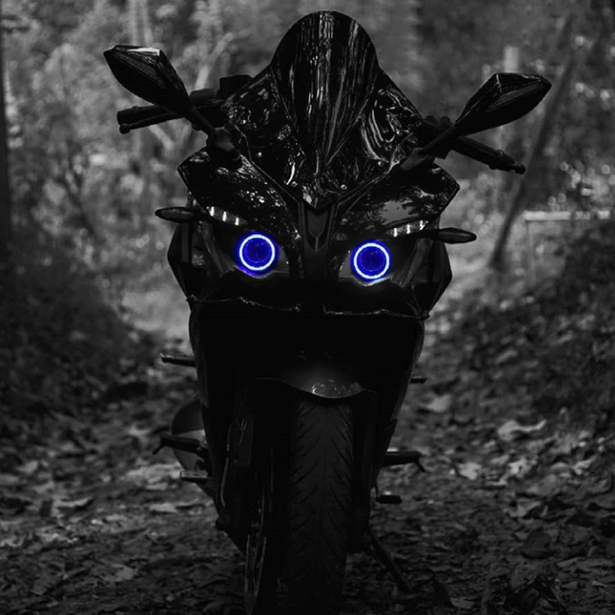 Bajaj Pulsar Rs 0 Blue Led Angel Eyes Ring Light Projector Headlight