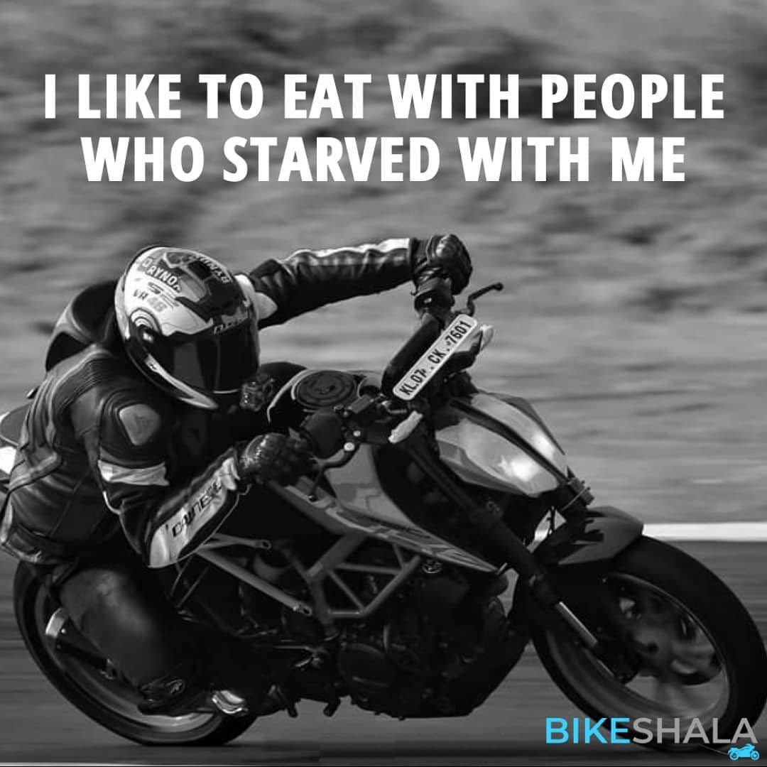 I like to eat with people who starved with me