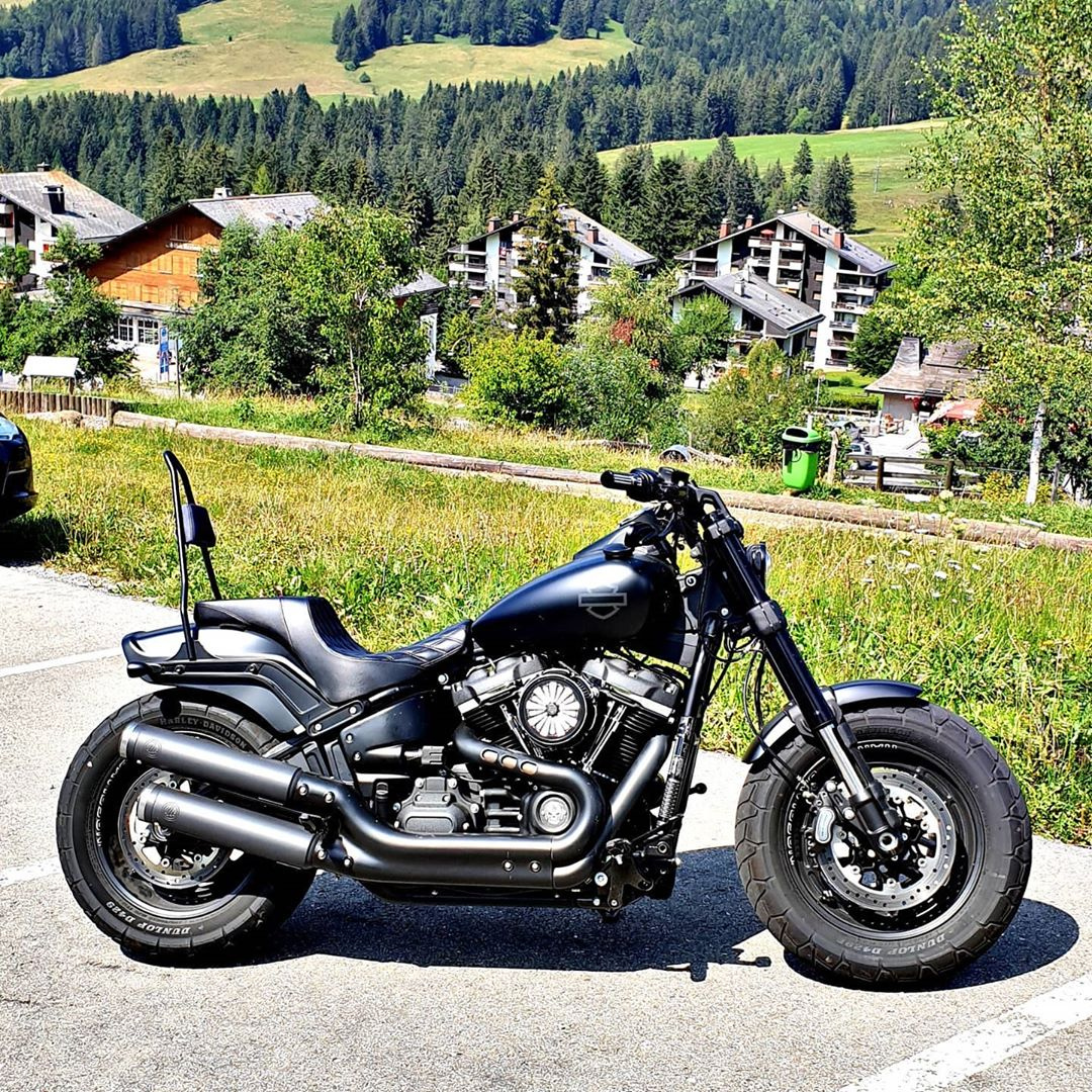 Harley-Davidson Fat Bob Engine and stock Exhaust sound